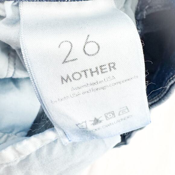 Mother The Looker Groovin' Zip Fly Denim Jeans Faded Distressed Wash Size 26 - Picture 7 of 10